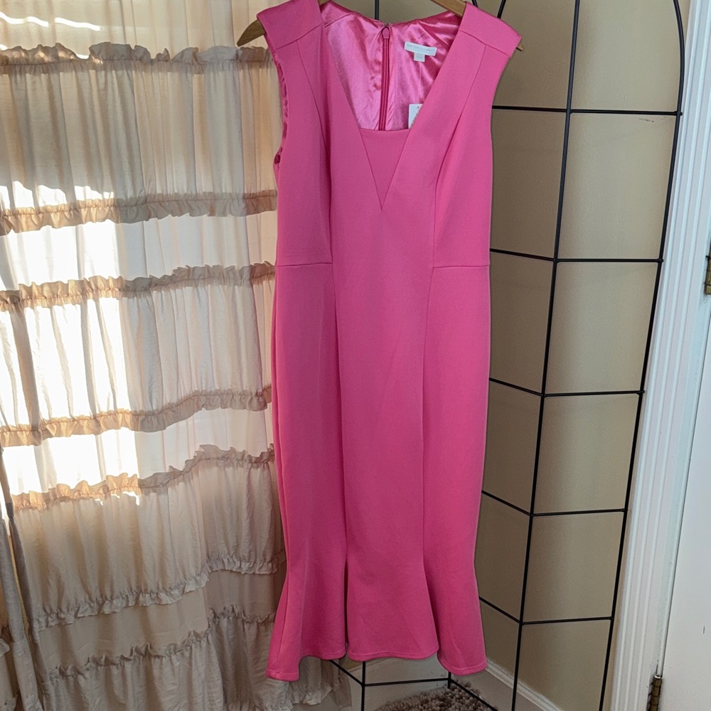 New York & Company Pink Midi Dress Size M NWT